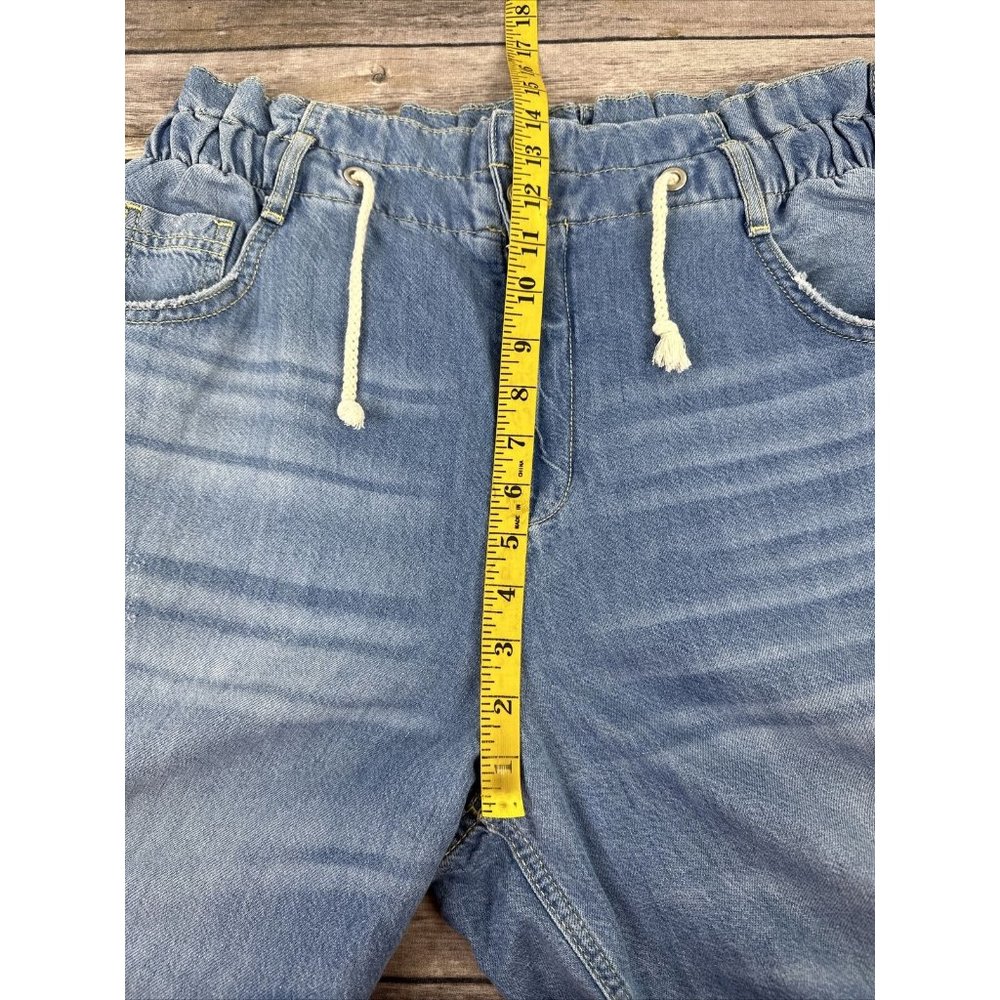 Pilcro Light Blue Paperbag Waist Wide Leg Jeans - Picture 12 of 16